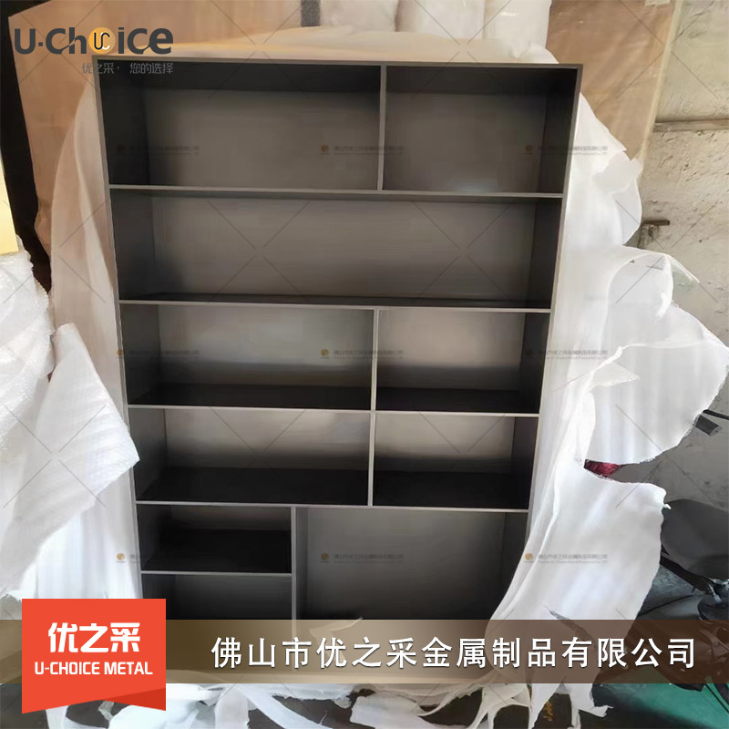 黑鈦金不銹鋼酒柜酒架定制